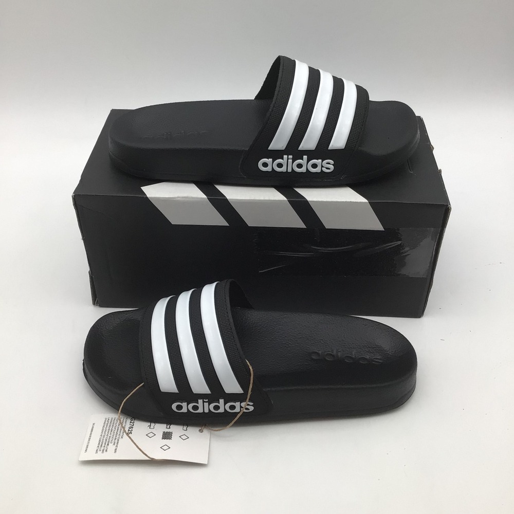 Adidas Adilette Shower K Kids Slides Black White G27625 Size 4 NEW